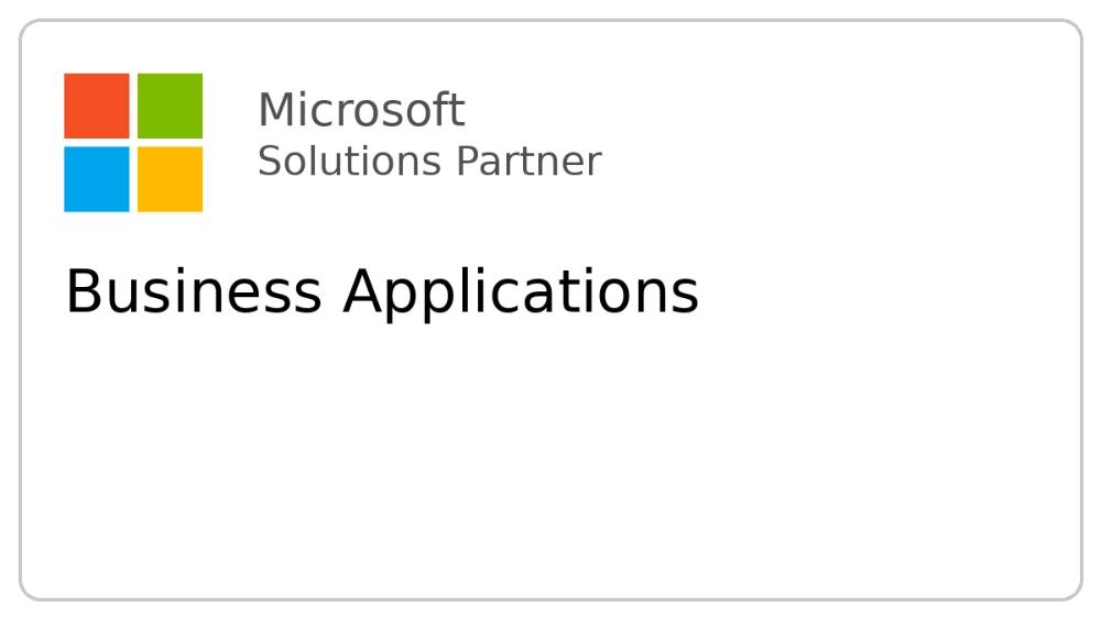 Badge that Infracore received from Microsoft as a partner for business applications.